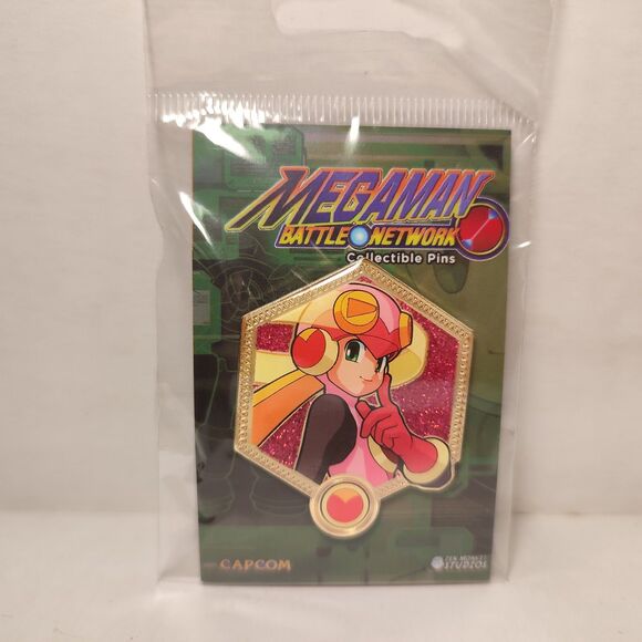 Mega Man Battle Network Roll Exe Golden Series Enamel Pin Full Color Badge - Picture 1 of 2
